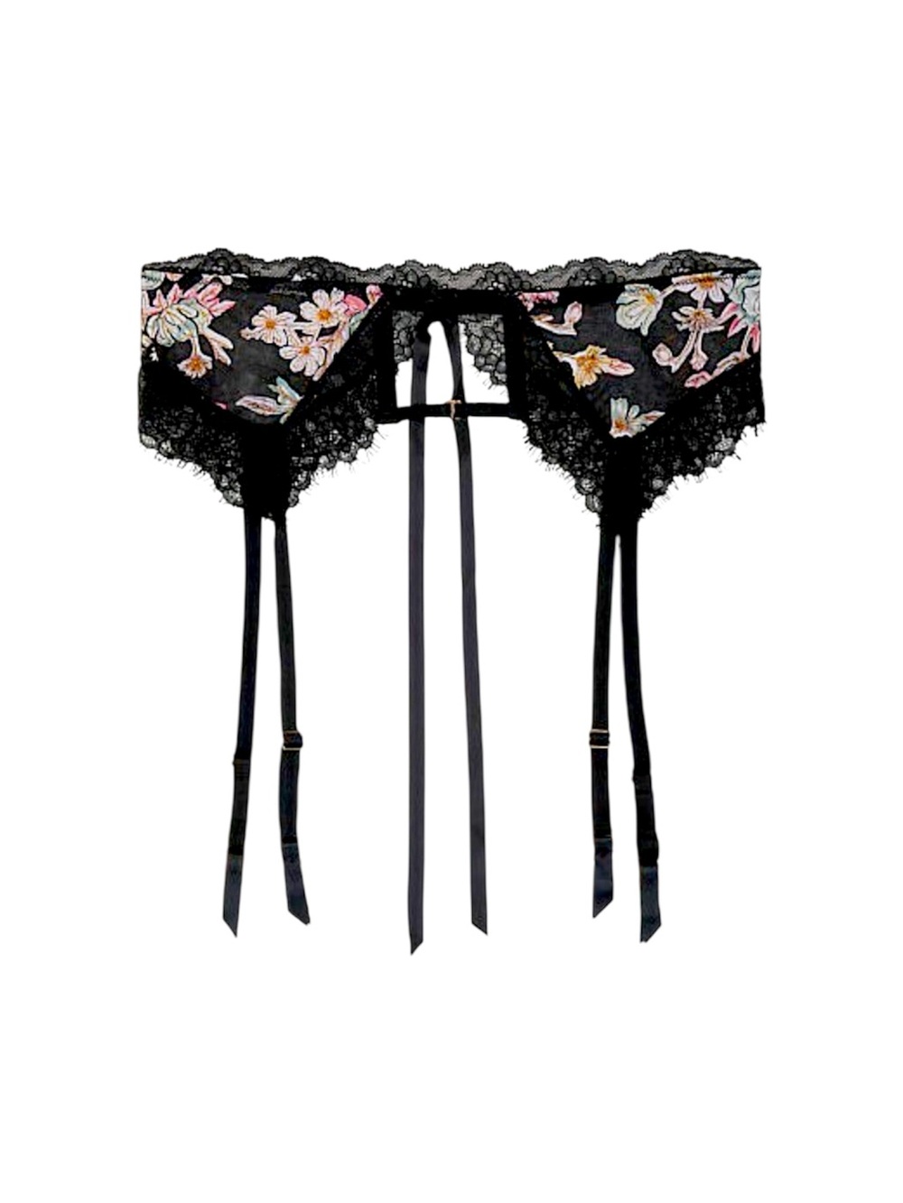 Victoria's Secret Dream Angels Floral Embroidery Garter Belt | XS/S | NIP